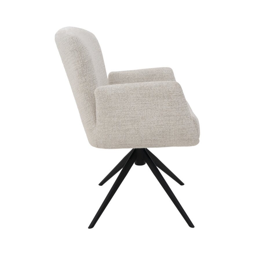 VARIO Spisestol med armlene i Beige/natur