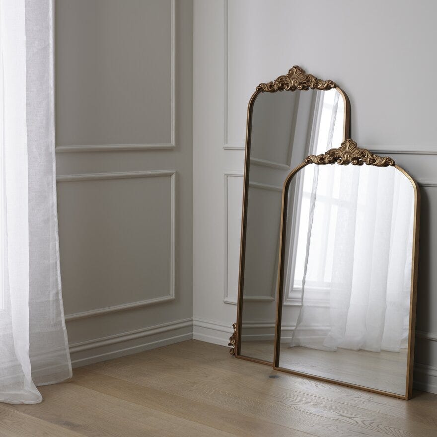 VERSAILLE Speil H120 cm i Gull