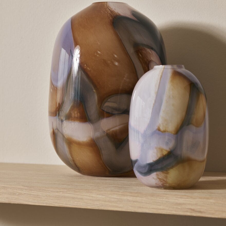 VIOLETTE Vase H24 cm i Brun