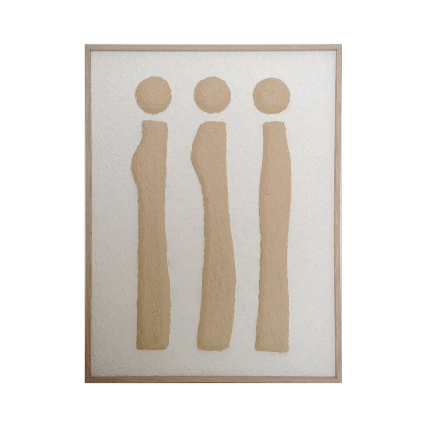 WAIT Strukturbilde 60x80 cm i Beige/natur