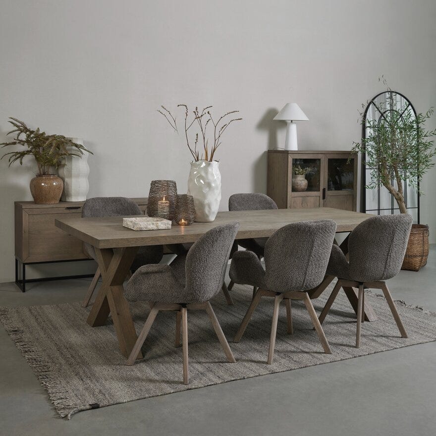 ZION Spisebord 100x240 cm i Beige/natur
