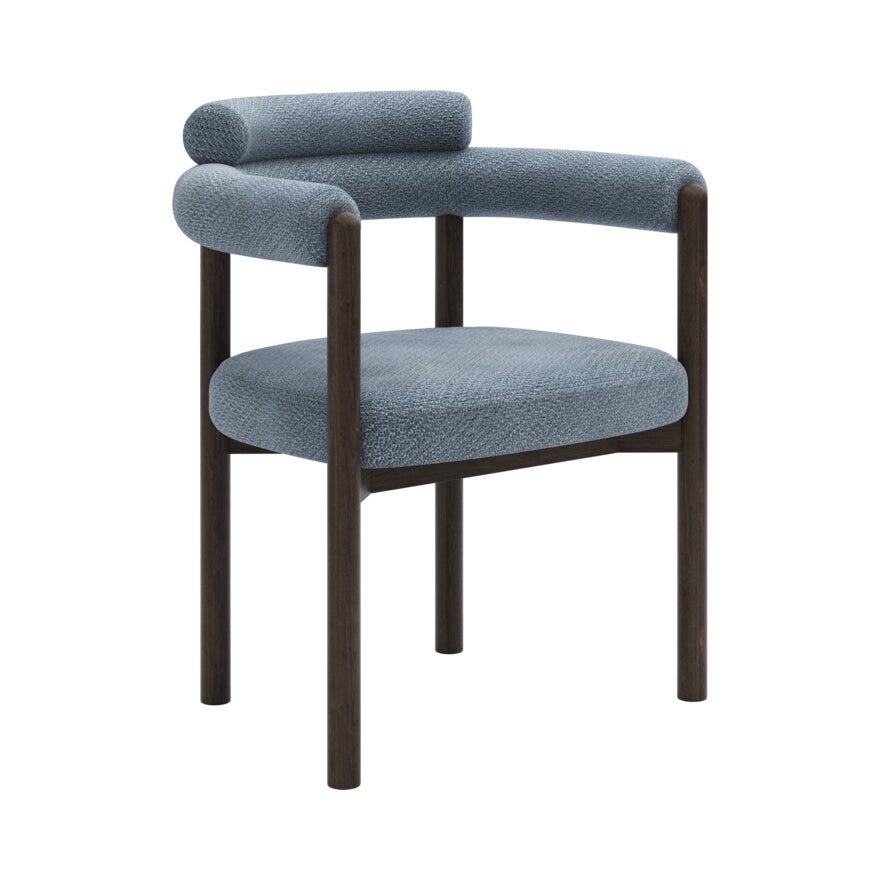 BARDO TREND Spisestol med armlene i Blå