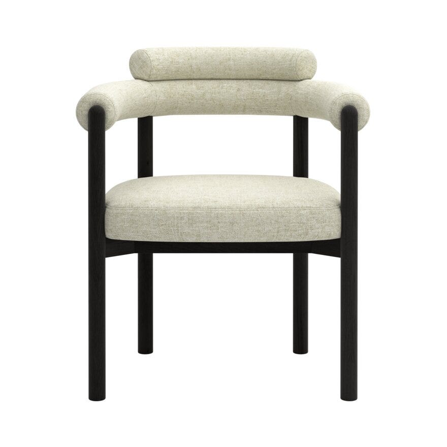 Storm Storm BARDO Spisestol med armlene i Beige/natur designet av Storm Pedersen