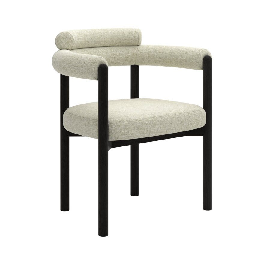 Storm Storm BARDO Spisestol med armlene i Beige/natur designet av Storm Pedersen