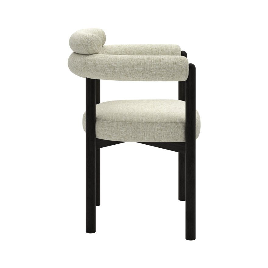 Storm Storm BARDO Spisestol med armlene i Beige/natur designet av Storm Pedersen