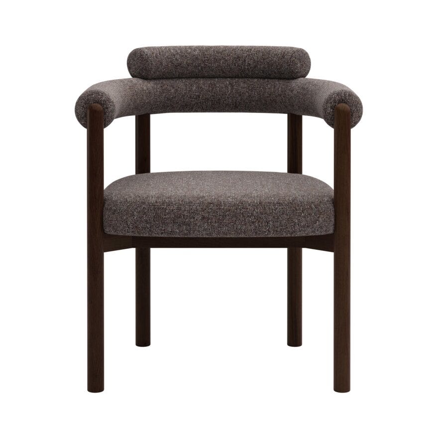 Storm Storm BARDO Spisestol med armlene i Beige/natur designet av Storm Pedersen