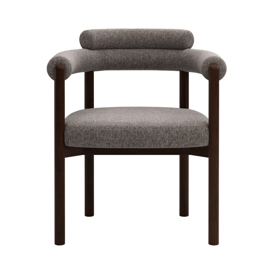 Storm Storm BARDO Spisestol med armlene i Beige/natur designet av Storm Pedersen