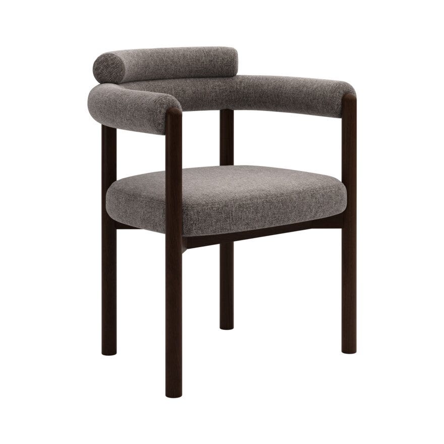 Storm Storm BARDO Spisestol med armlene i Beige/natur designet av Storm Pedersen