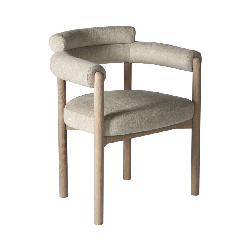 Bohus Exclusive by Storm Storm BARDO Spisestol med armlene i Beige/natur designet av Storm Pedersen