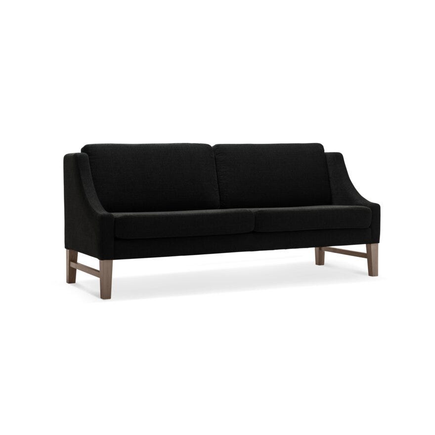 DAVOS Spisesofa med armlene 198x79 cm i Svart