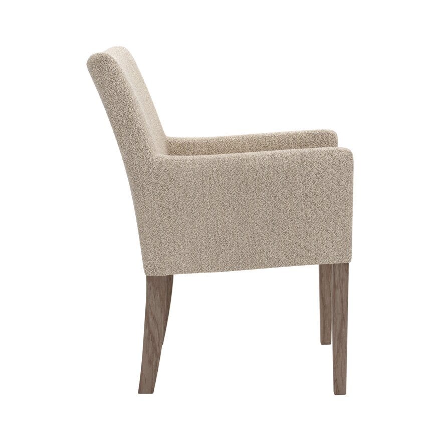 ELLA (M) Spisestol med armlene i Beige/natur