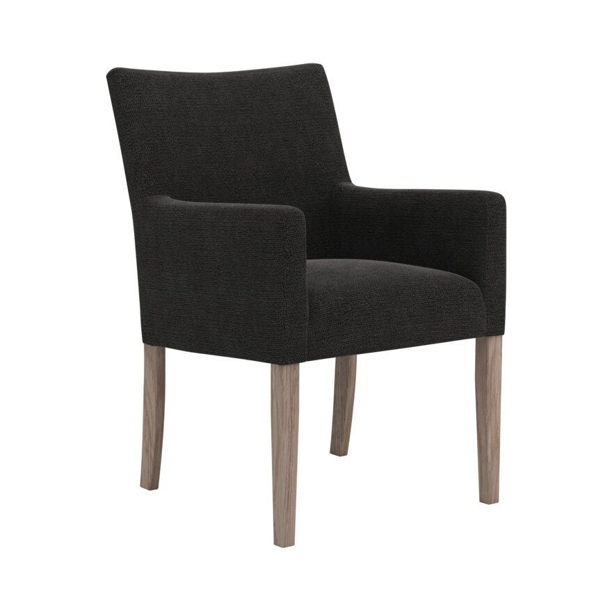 ELLA (M) Spisestol med armlene i Svart