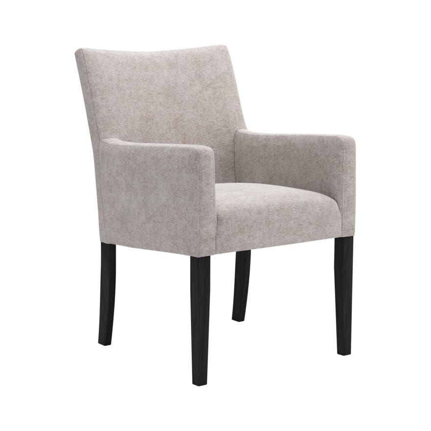 ELLA (M) Spisestol med armlene i Beige/natur