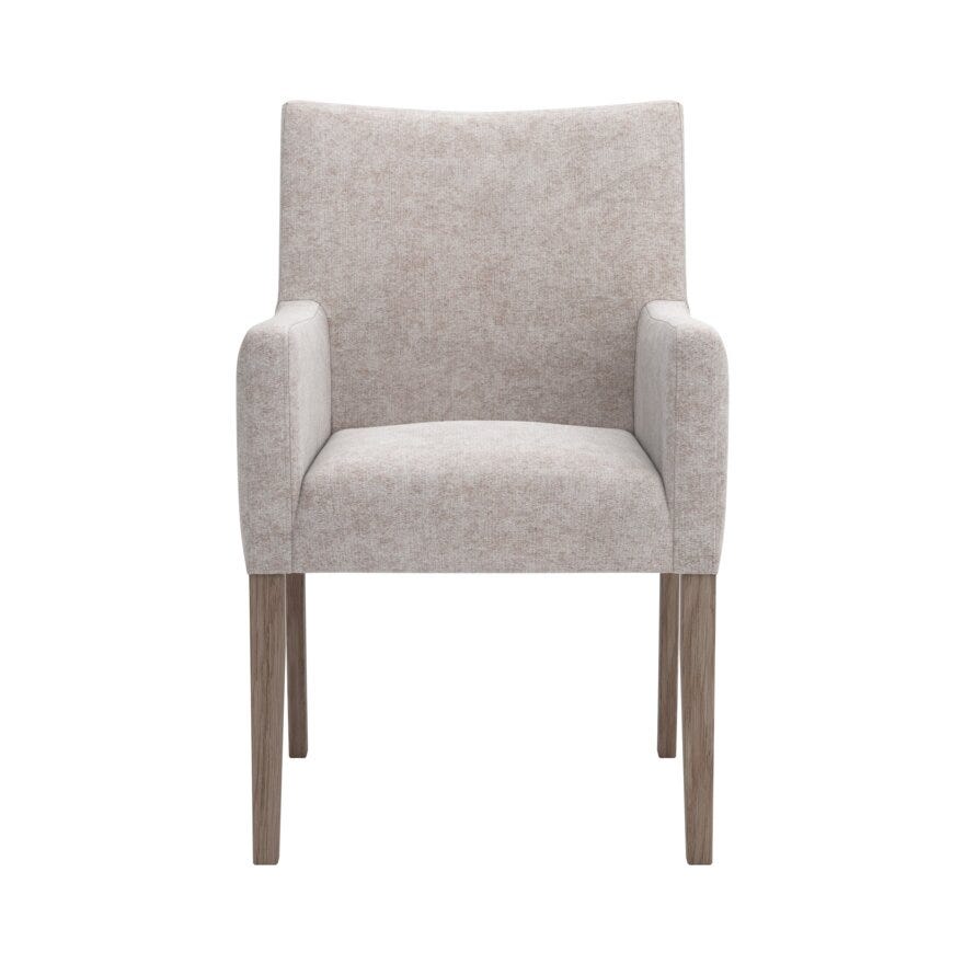 ELLA (M) Spisestol med armlene i Beige/natur