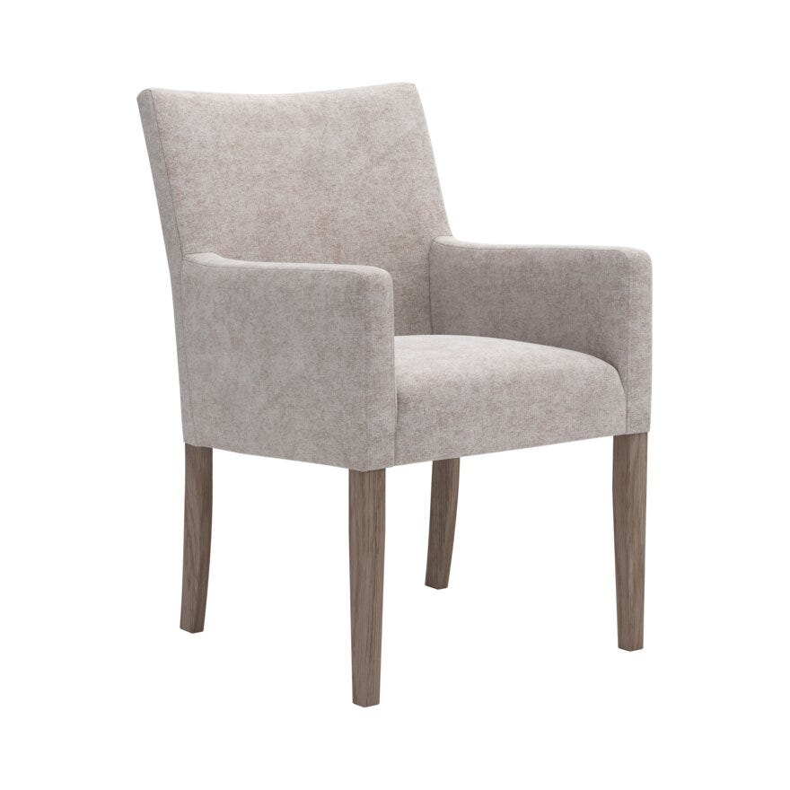 ELLA (M) Spisestol med armlene i Beige/natur