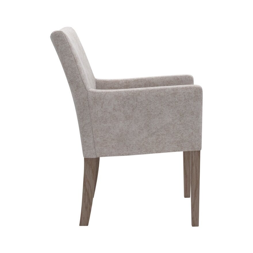 ELLA (M) Spisestol med armlene i Beige/natur