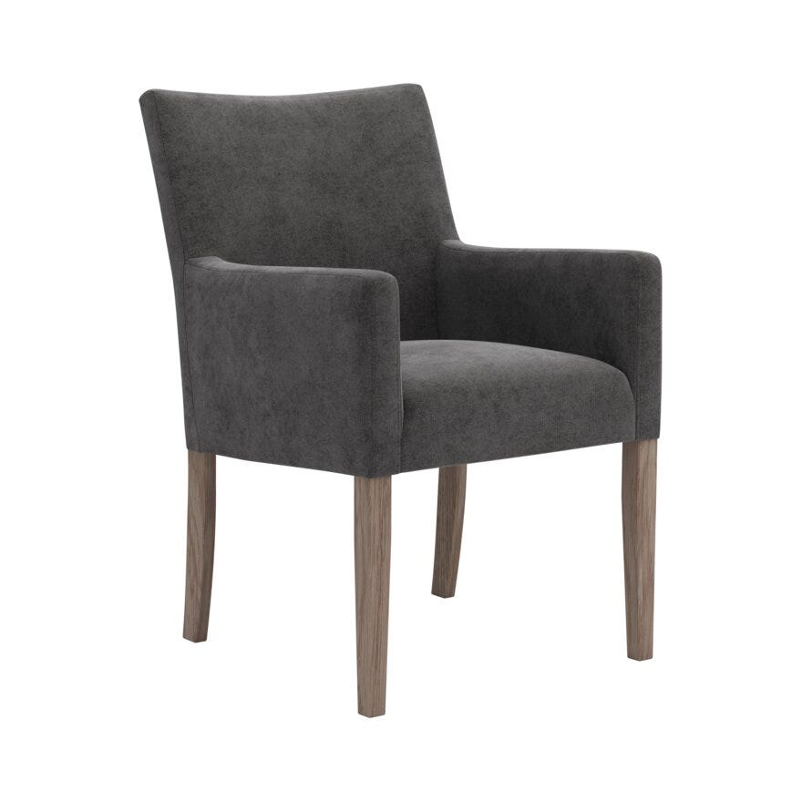 ELLA (M) Spisestol med armlene i Grå