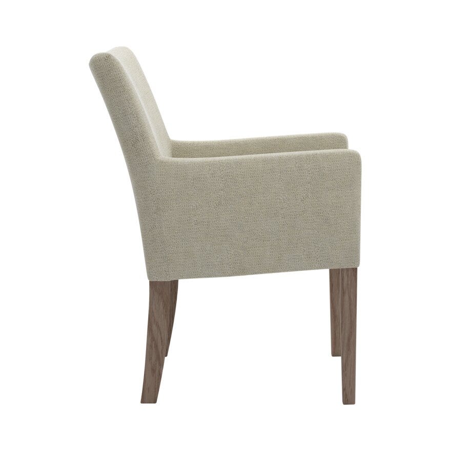 ELLA (M) Spisestol med armlene i Beige/natur