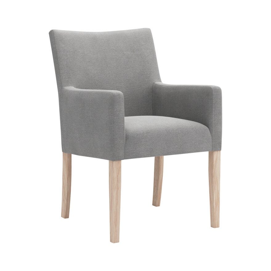 ELLA (M) Spisestol med armlene i Grå