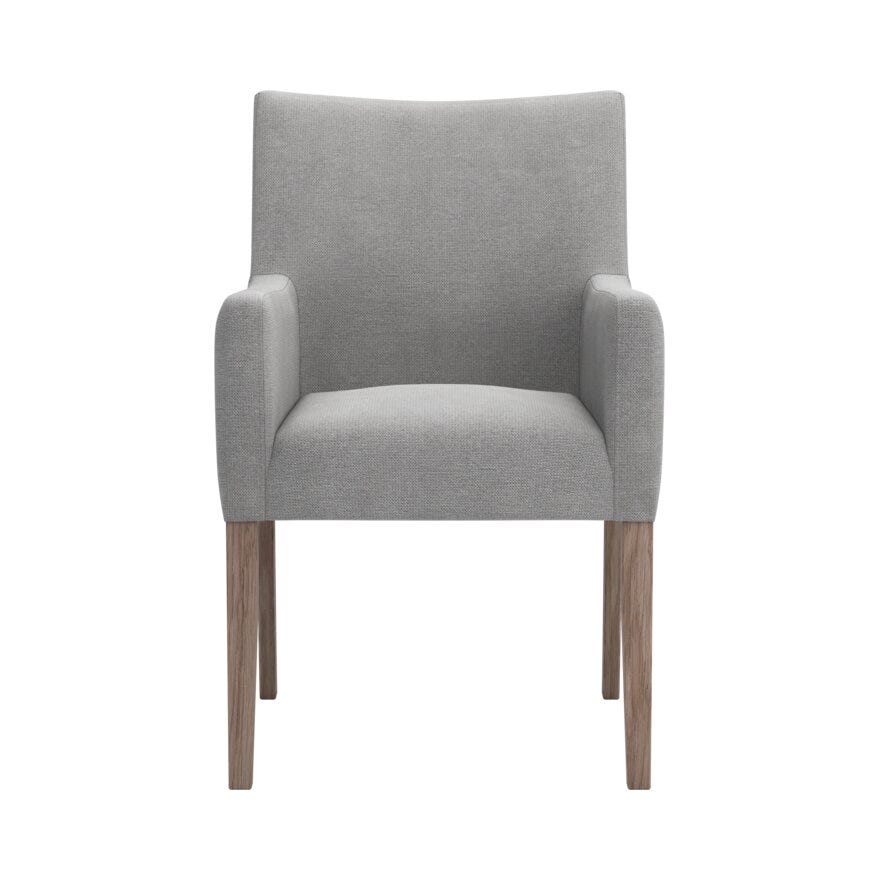 ELLA (M) Spisestol med armlene i Grå