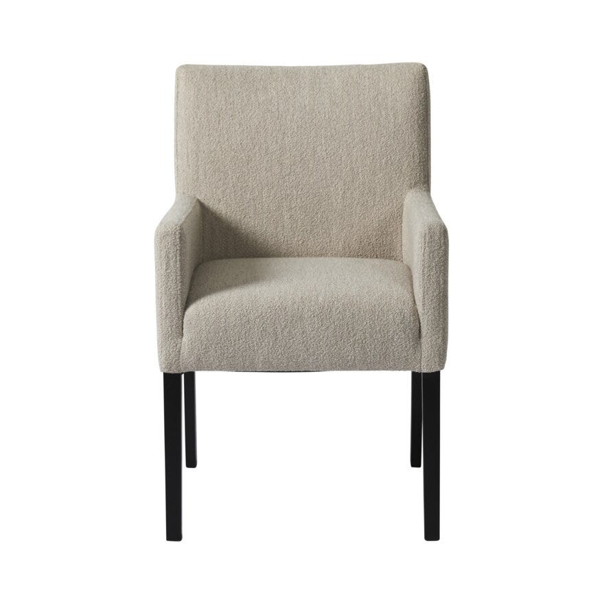 ELLA (M) Spisestol med armlene i Beige/natur