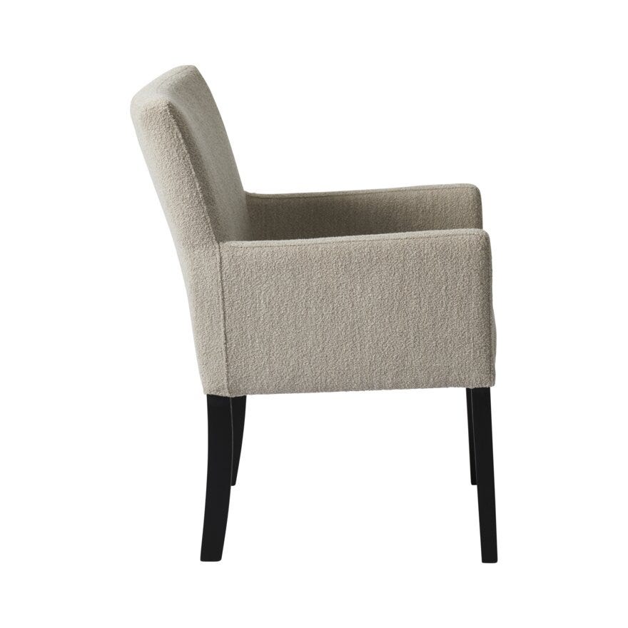 ELLA (M) Spisestol med armlene i Beige/natur