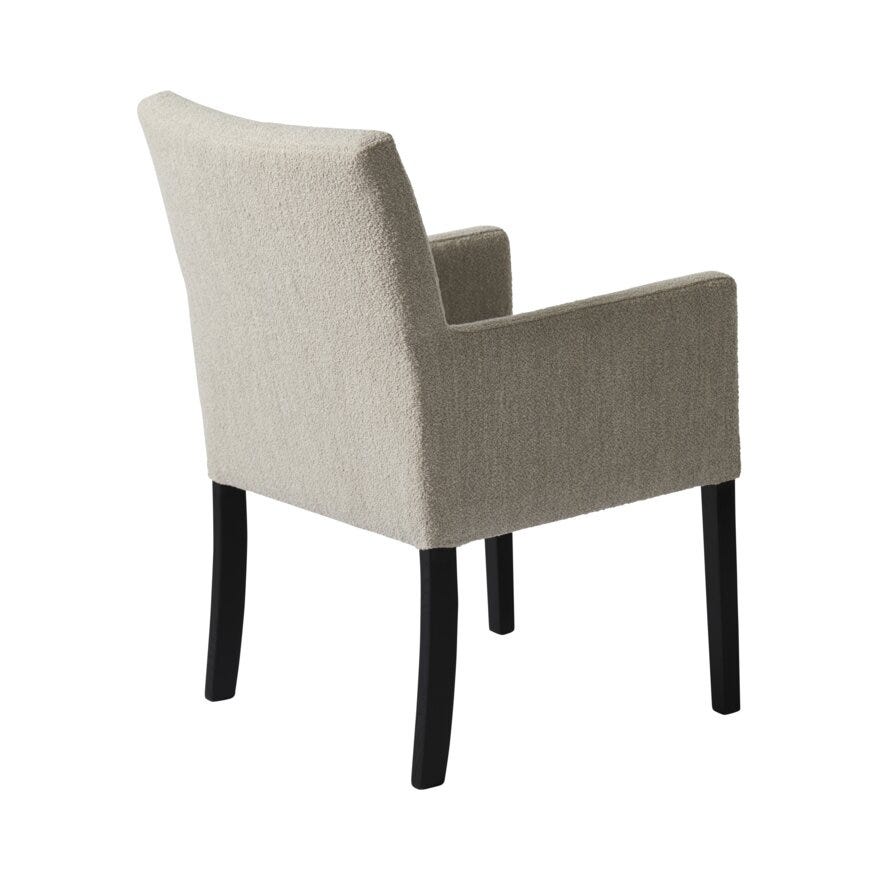 ELLA (M) Spisestol med armlene i Beige/natur