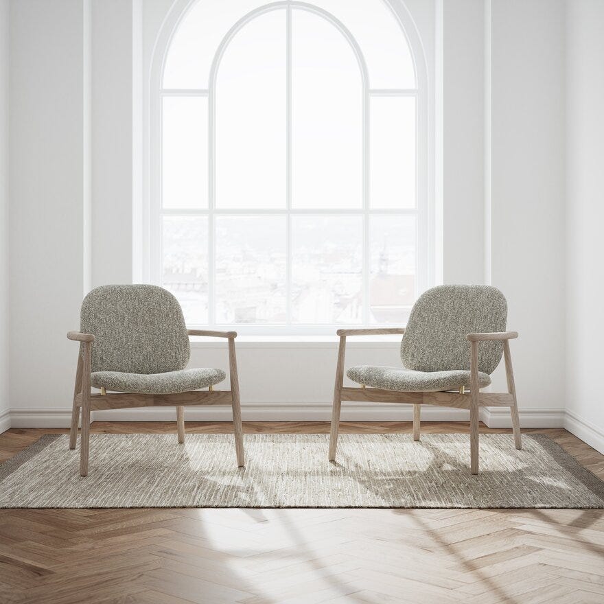 FJELL Loungestol i Beige/natur