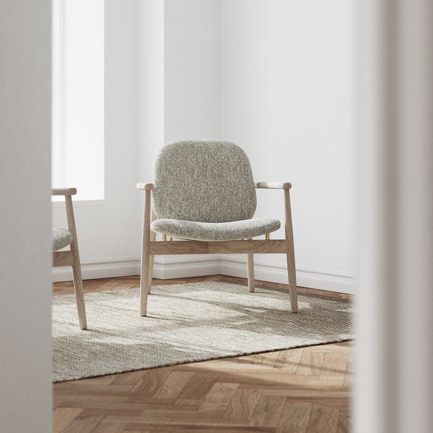 FJELL Loungestol i Beige/natur
