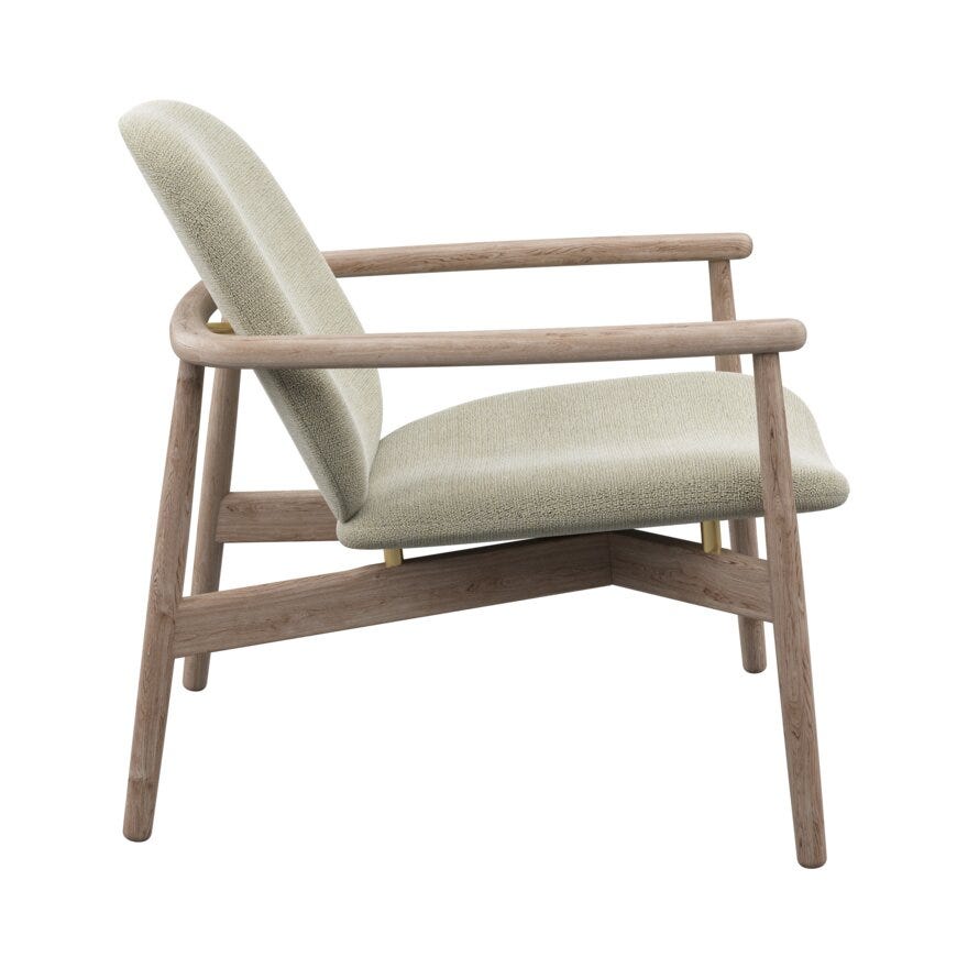 FJELL Loungestol i Beige/natur