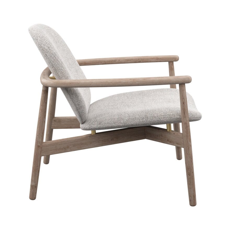 FJELL Loungestol i Beige/natur