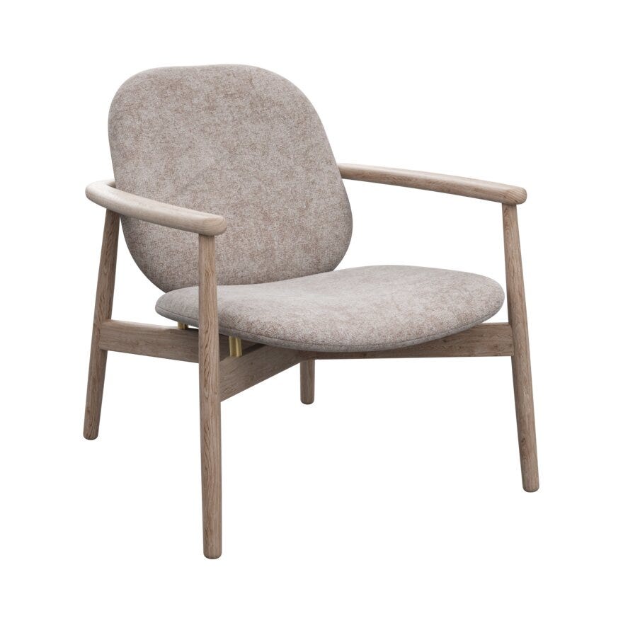 FJELL Loungestol i Beige/natur