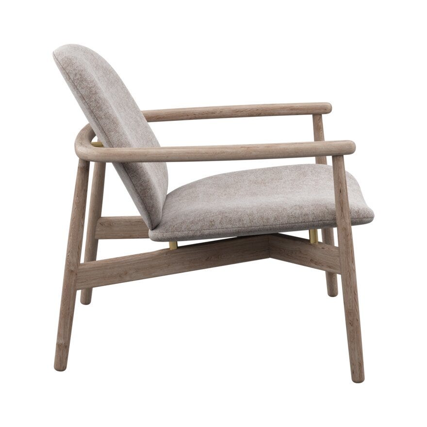 FJELL Loungestol i Beige/natur