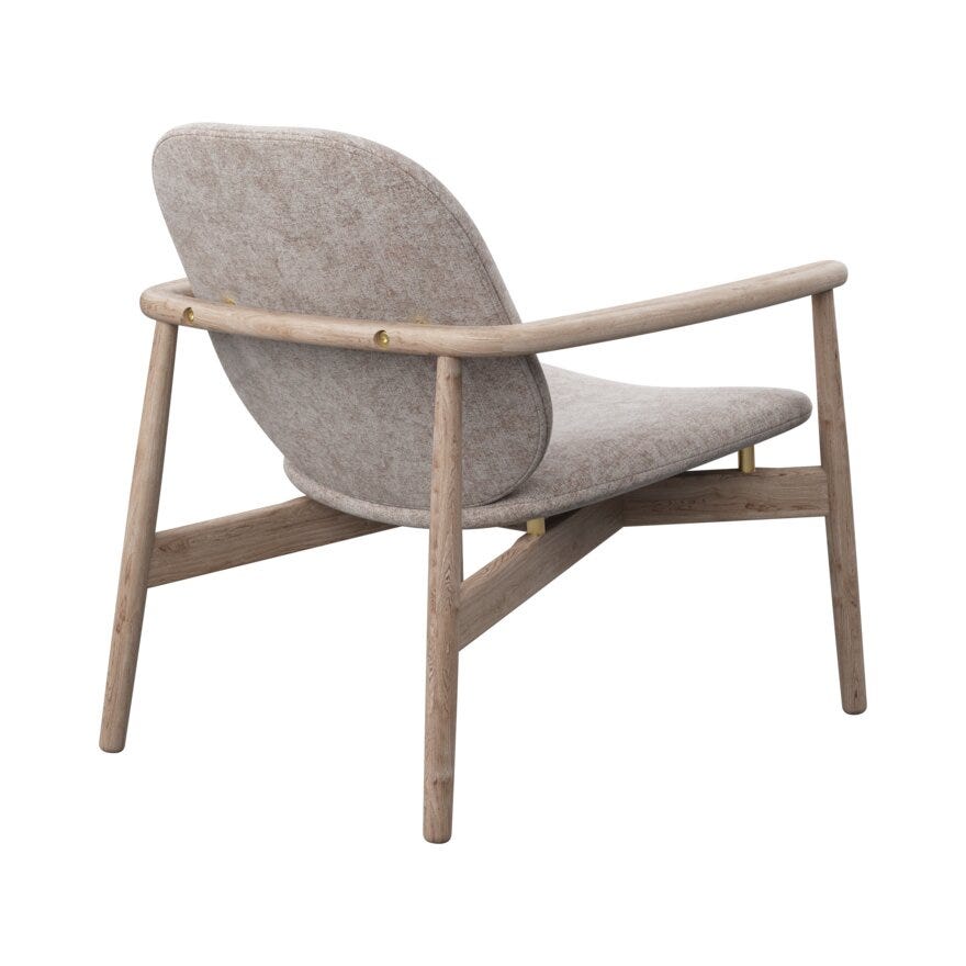FJELL Loungestol i Beige/natur