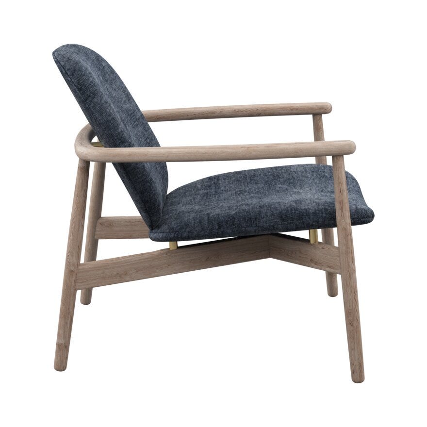 FJELL Loungestol i Blå