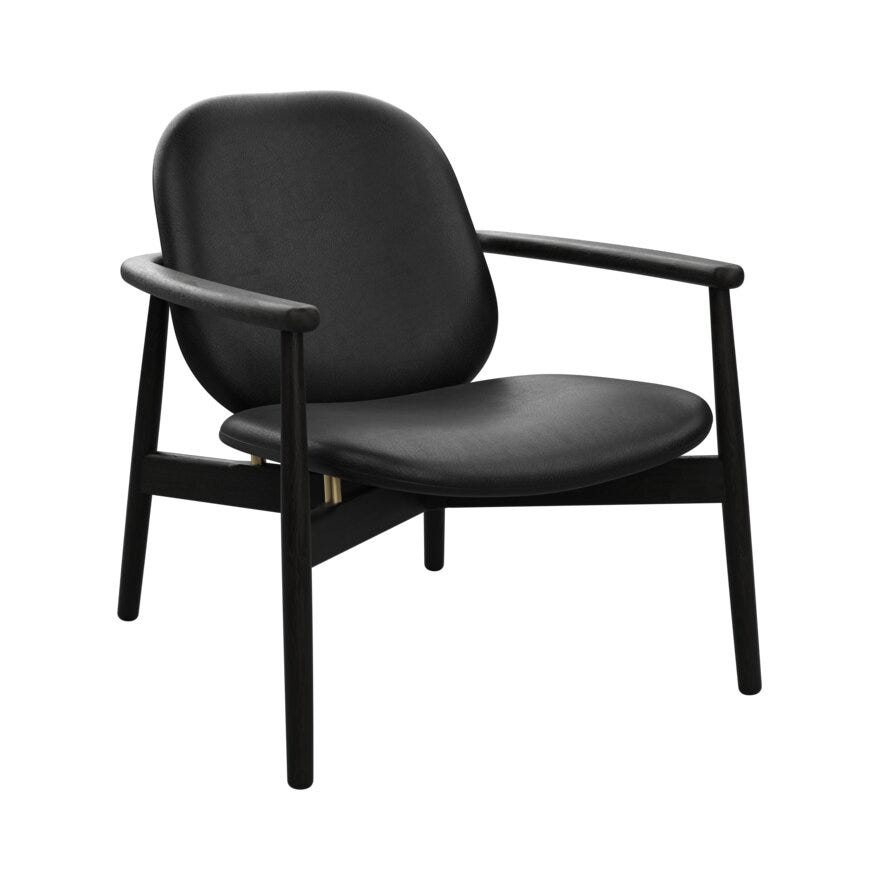 FJELL Loungestol i Svart