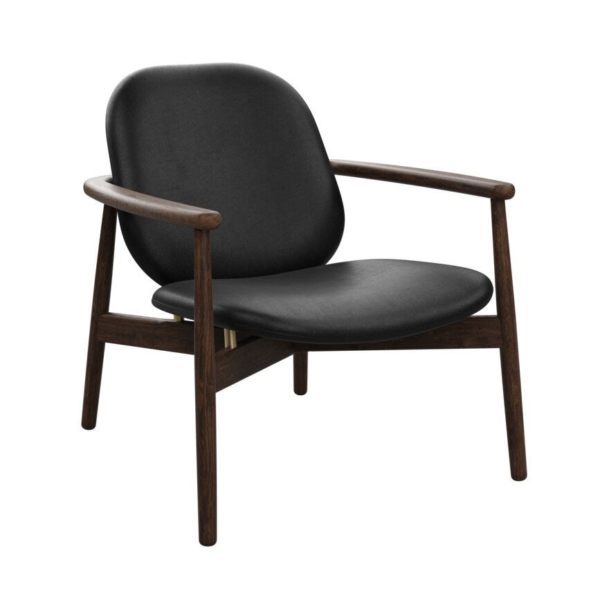 FJELL Loungestol i Svart