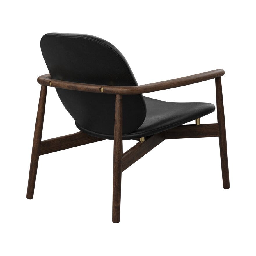 FJELL Loungestol i Svart