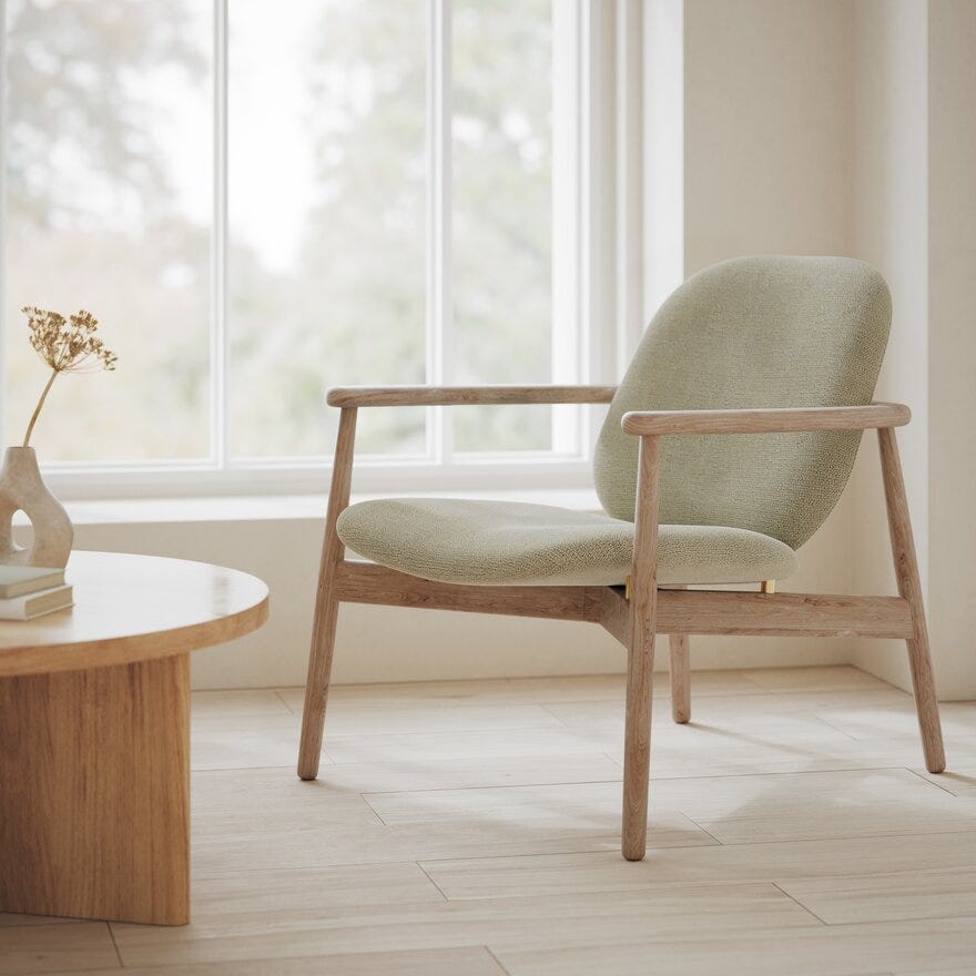 FJELL Loungestol i Beige/natur