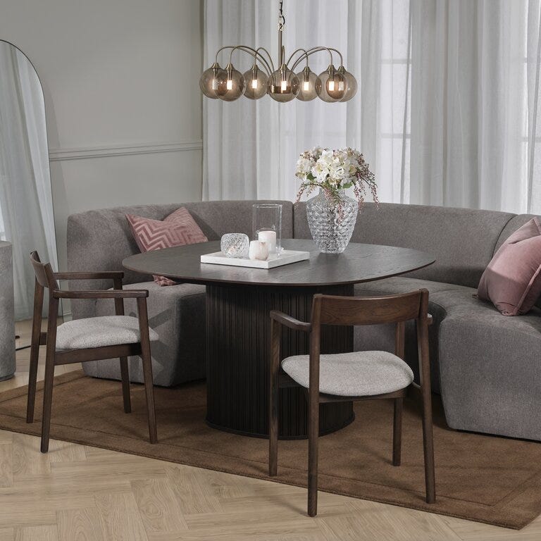 GRACE Spisesofa i Beige/natur