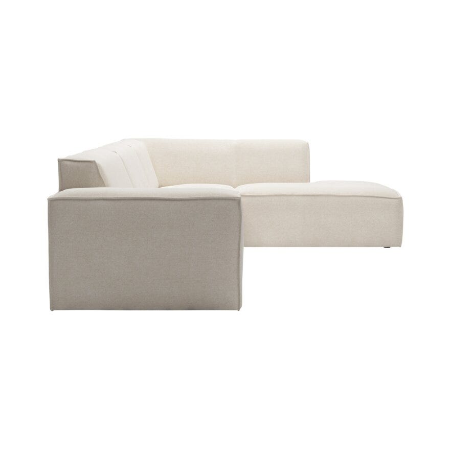 QUADRATO Hjørnesofa med endeavslutning i Beige/natur