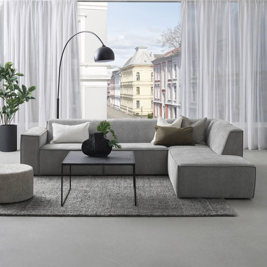 INFINITY Sofabord 80x80 cm i Svart