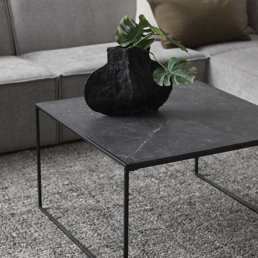 INFINITY Sofabord 80x80 cm i Svart