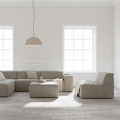 Quadrato hjørnesofa med endeavslutning