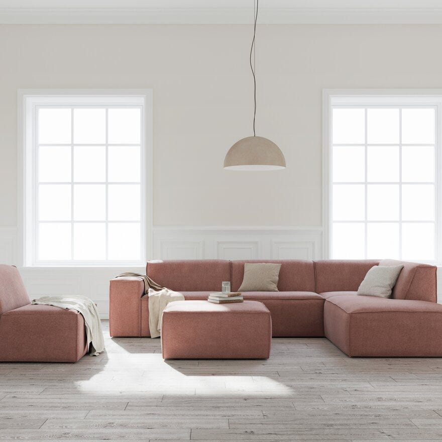 QUADRATO Pall 93x93 cm i Rosa