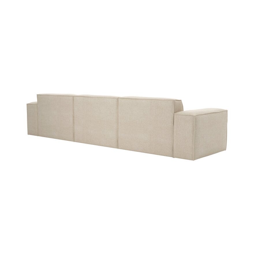 QUADRATO Hjørnesofa med sjeselong i Beige/natur