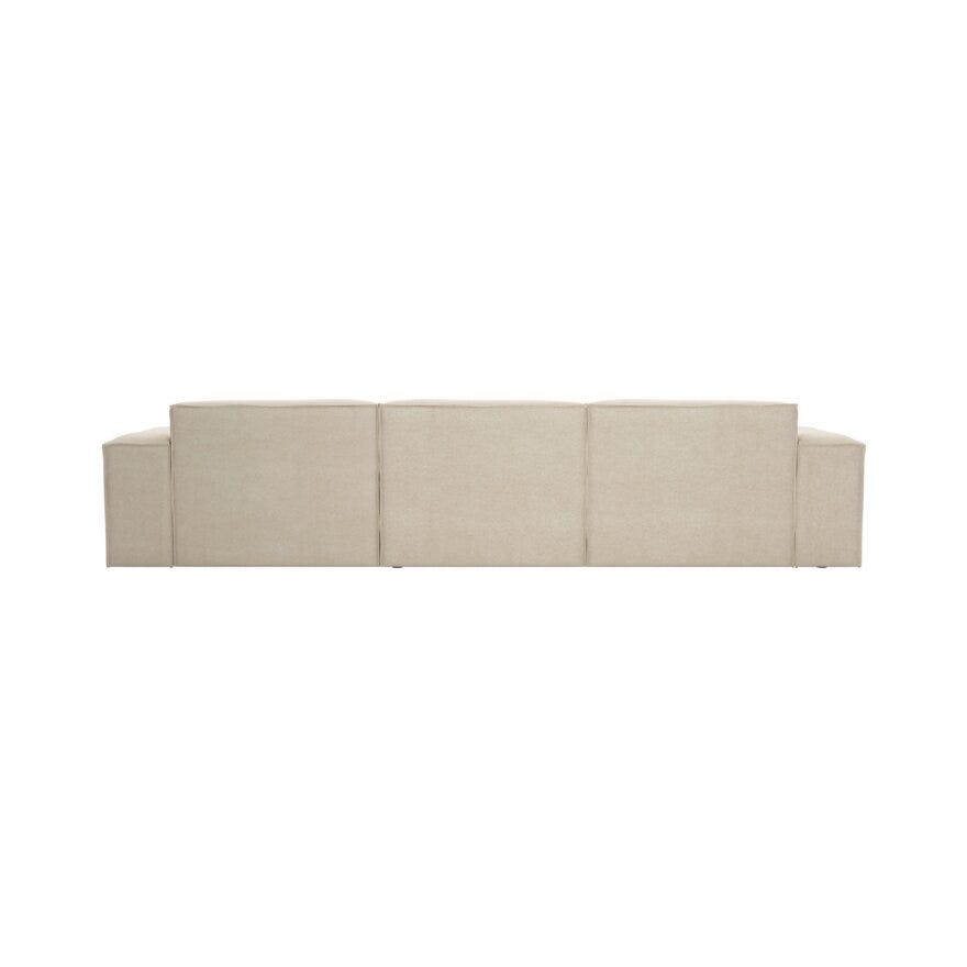 QUADRATO Hjørnesofa med sjeselong i Beige/natur