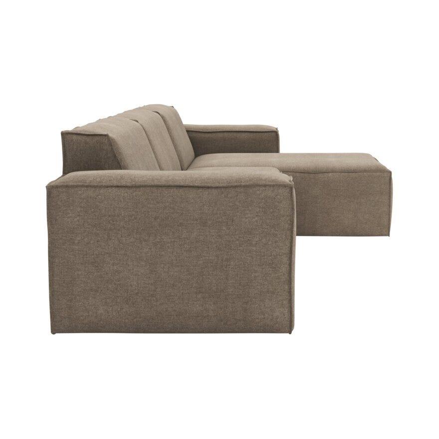 QUADRATO Hjørnesofa med sjeselong i Beige/natur
