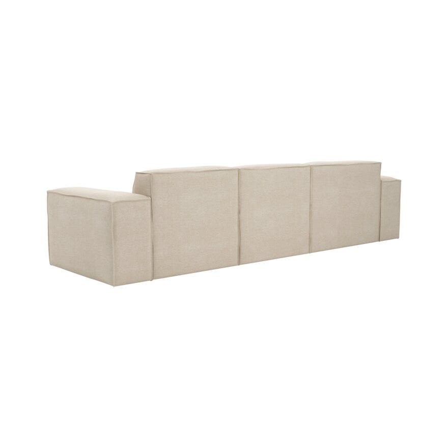 QUADRATO Hjørnesofa med sjeselong i Beige/natur