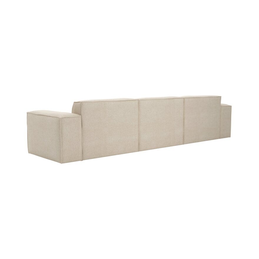 QUADRATO Hjørnesofa med sjeselong i Beige/natur